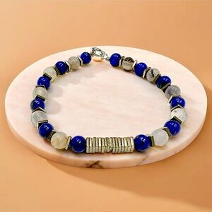 Self-Empowerment Bracelet - Lapis Lazuli, Hematite, Blue Lace Agate